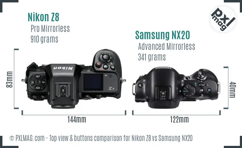 Top view design and control layout comparison
