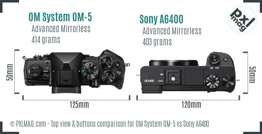 Top view design and control layout comparison