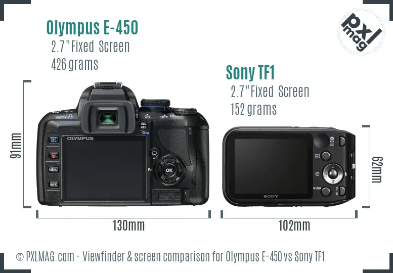 Olympus E-450 vs Sony TF1 Screen and Viewfinder comparison Olympus E-450 vs Sony TF1 Screen and Viewfinder comparison