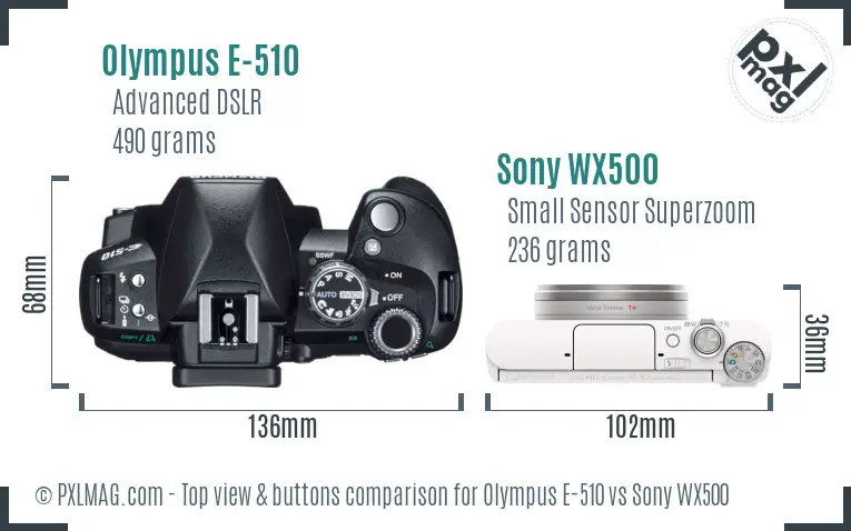 Top view design and control layout comparison