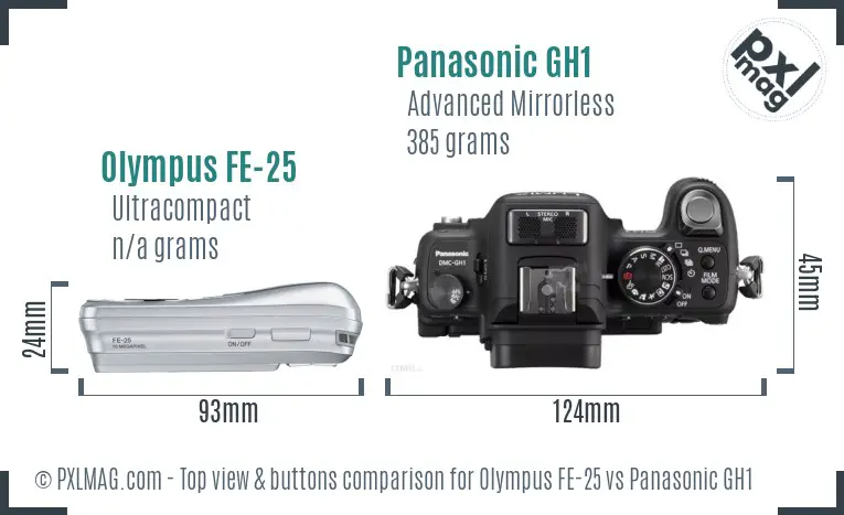 Top view design and control layout comparison