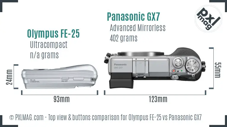Top view design and control layout comparison