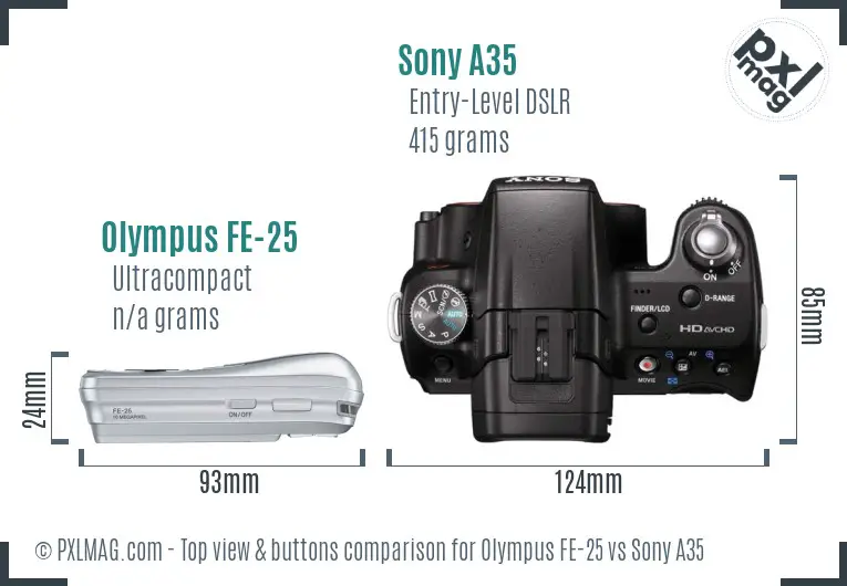 Top view design and control layout comparison