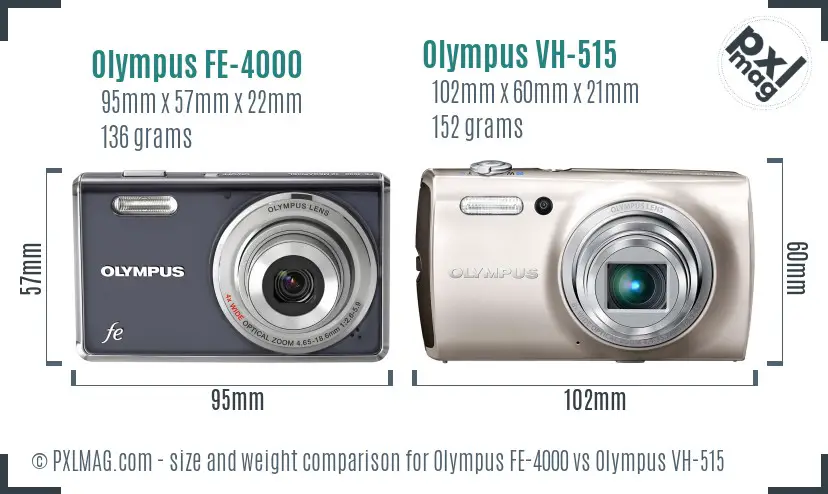 Olympus FE-4000 vs Olympus VH-515 size comparison