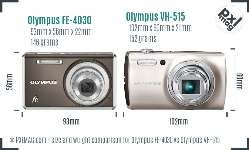 Olympus FE-4030 vs Olympus VH-515 size comparison