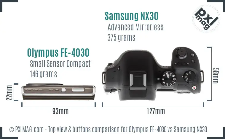 Top view design and control layout comparison