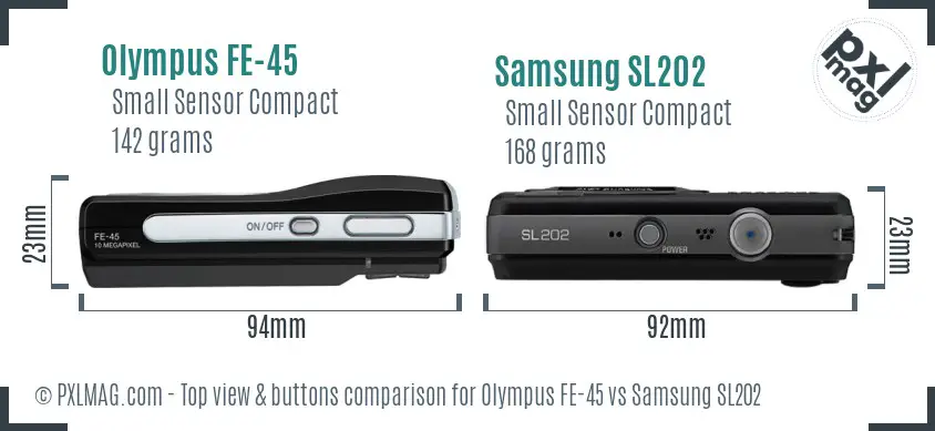 Top view design and control layout comparison