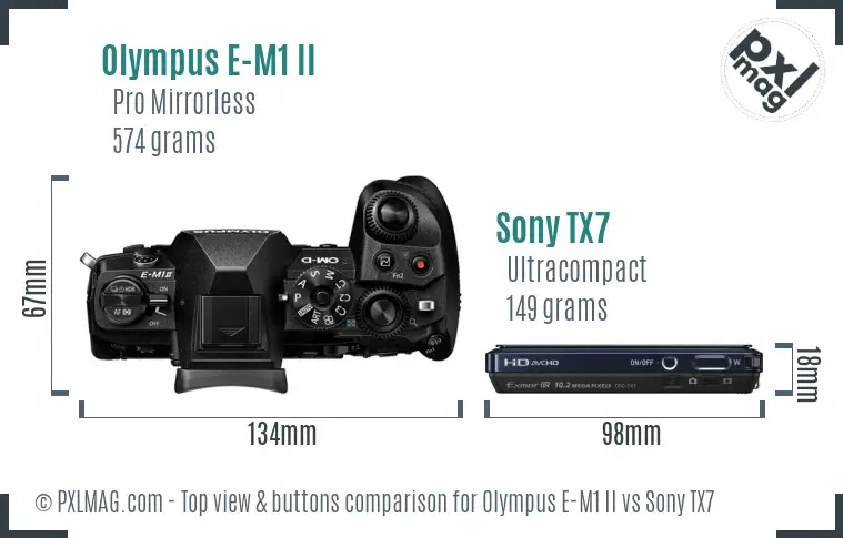 Top view design and control layout comparison