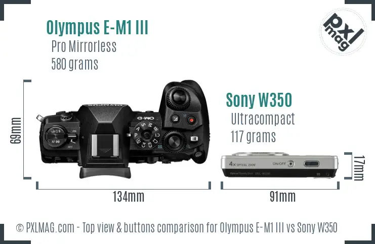 Top view design and control layout comparison