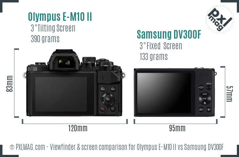 Olympus E-M10 II vs Samsung DV300F Screen and Viewfinder comparison Olympus E-M10 II vs Samsung DV300F Screen and Viewfinder comparison
