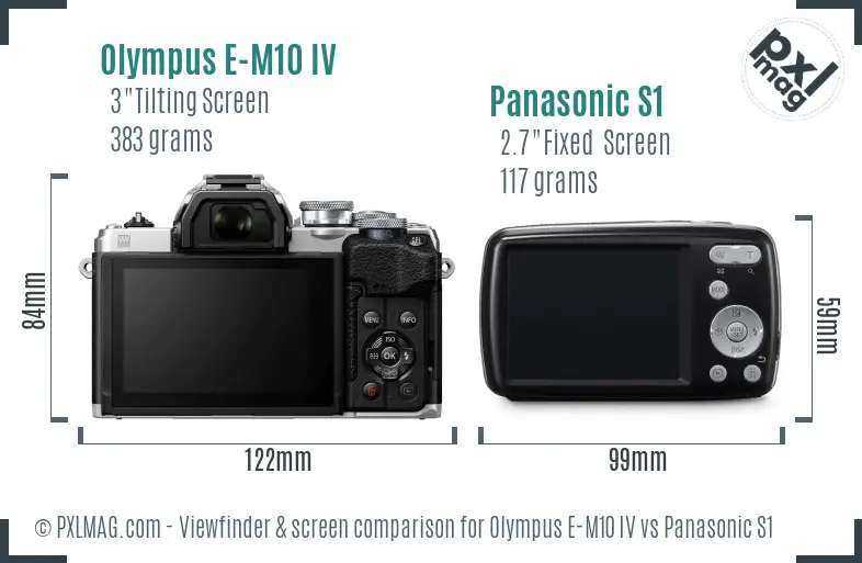 Olympus E-M10 IV vs Panasonic S1 Screen and Viewfinder comparison