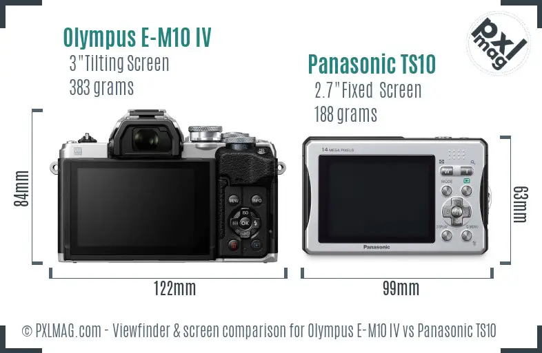 Back screen comparison showing LCDs and interface