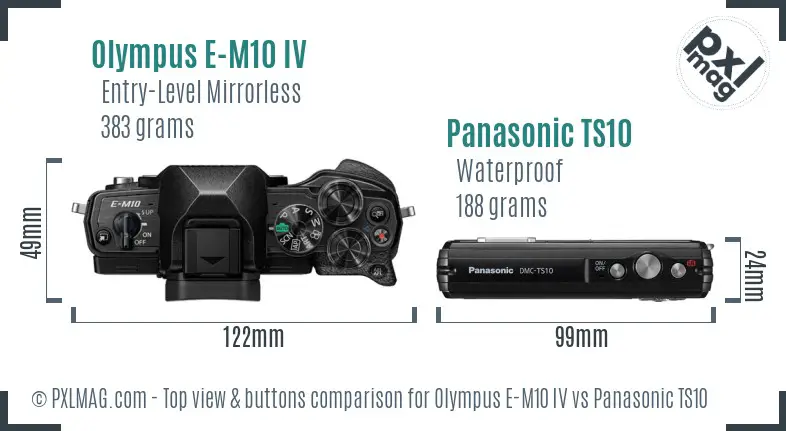 Top view comparison showing design and control layouts