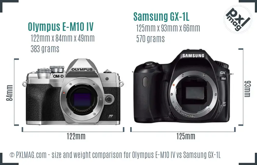 Olympus E-M10 IV vs Samsung GX-1L size comparison Olympus E-M10 IV vs Samsung GX-1L size comparison
