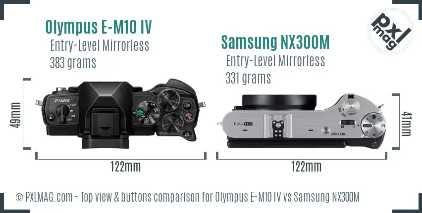 Top view design and control layout comparison