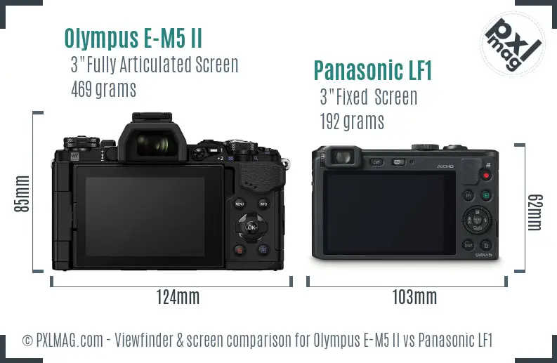 Olympus E-M5 II vs Panasonic LF1 Screen and Viewfinder comparison