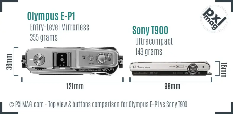 Top view design and control layout comparison