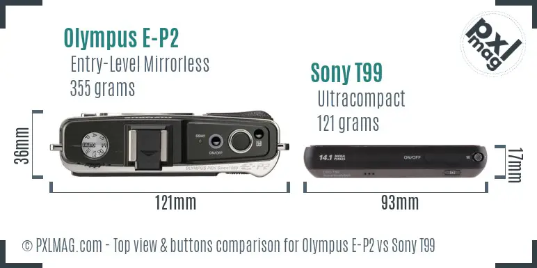 Top view design and control layout comparison