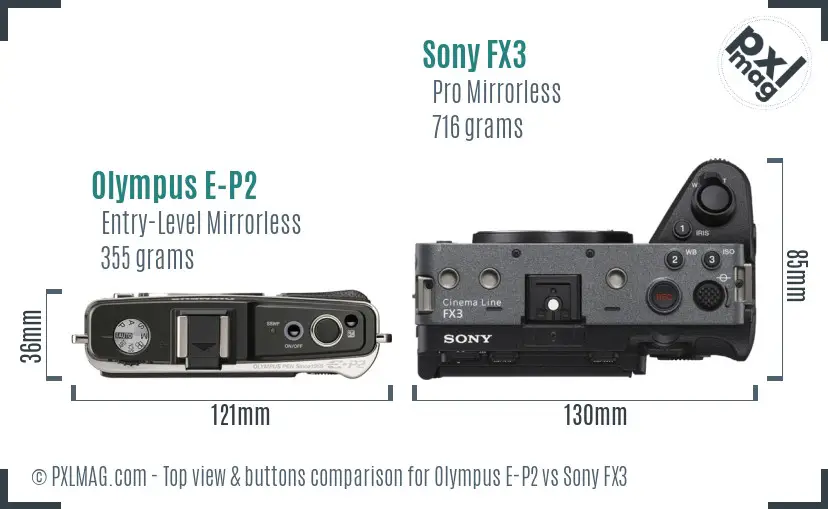 Top view design and control layout comparison