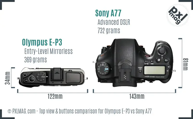 Top view design and control layout comparison