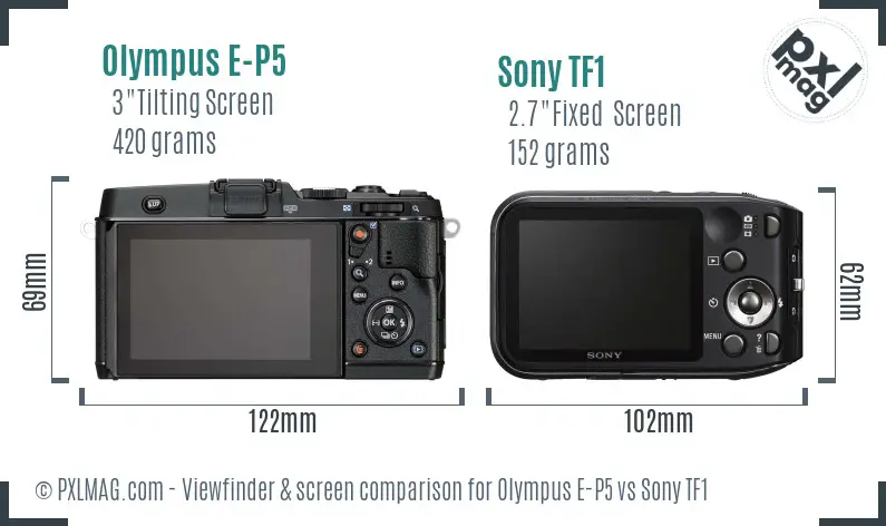 Olympus E-P5 vs Sony TF1 Screen and Viewfinder comparison Olympus E-P5 vs Sony TF1 Screen and Viewfinder comparison