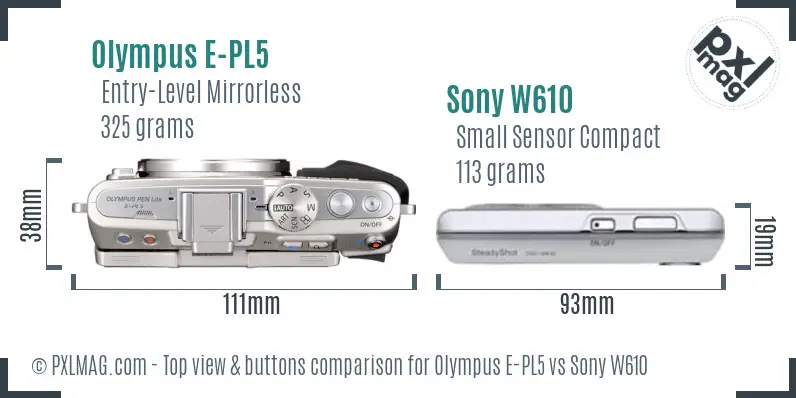 Top view design and control layout comparison