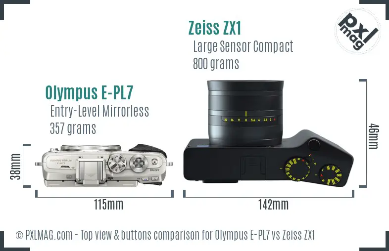 Top view design and control layout comparison