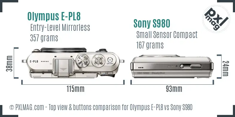 Top view design and control layout comparison