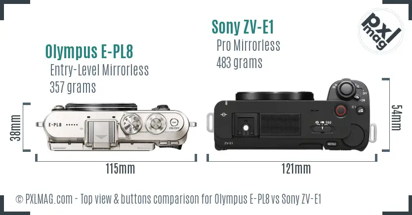 Top view design and control layout comparison