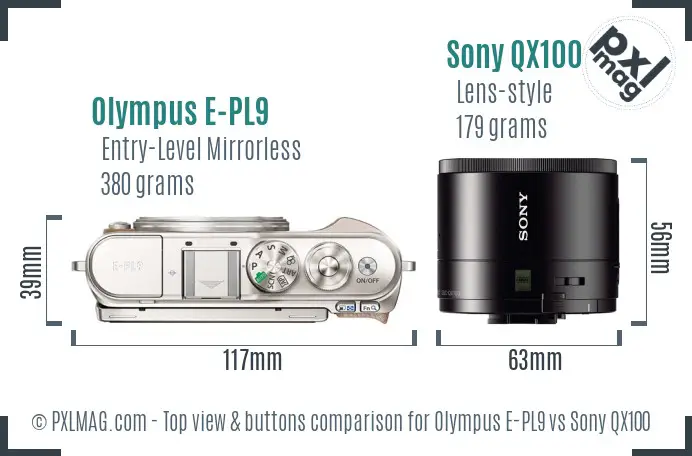 Top view design and control layout comparison