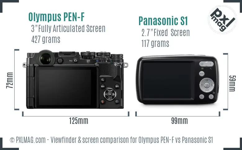 Olympus PEN-F vs Panasonic S1 Screen and Viewfinder comparison