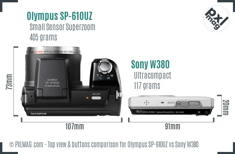 Top view design and control layout comparison