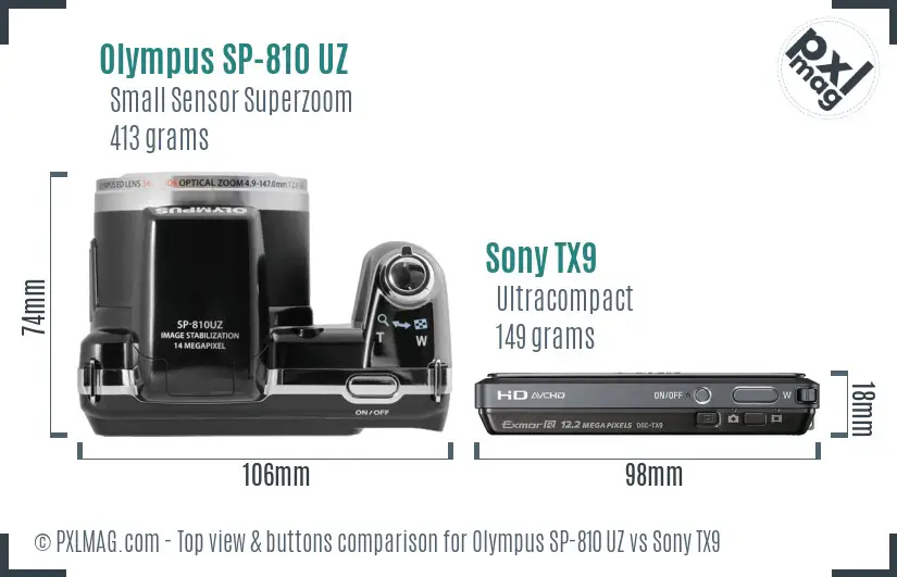 Top view design and control layout comparison