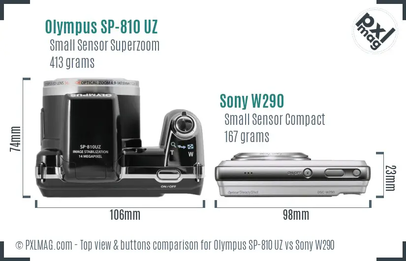 Top view design and control layout comparison