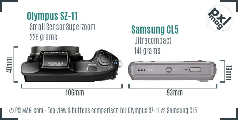 Top view design and control layout comparison