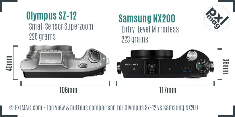 Top view design and control layout comparison