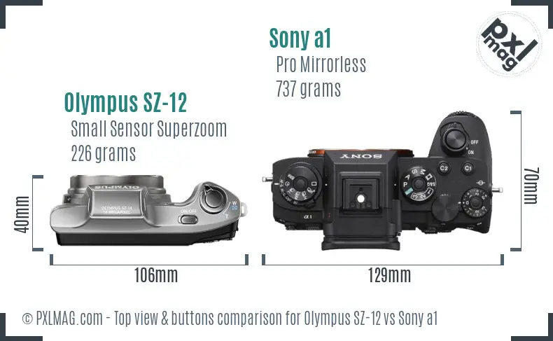 Top view design and control layout comparison