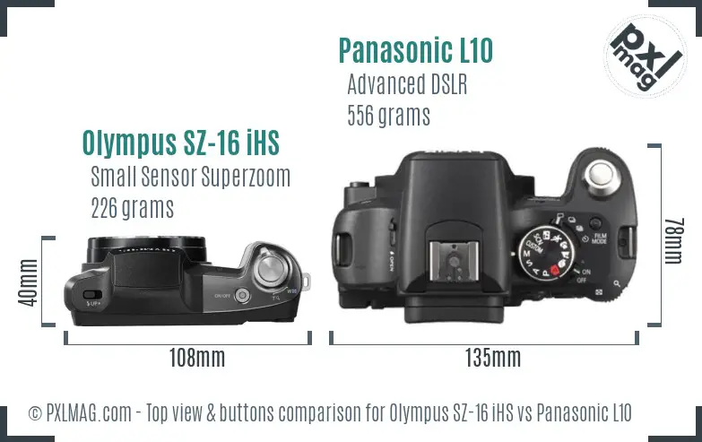 Top view design and control layout comparison