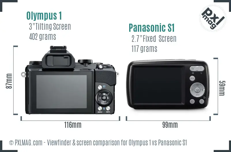 Olympus 1 vs Panasonic S1 Screen and Viewfinder comparison