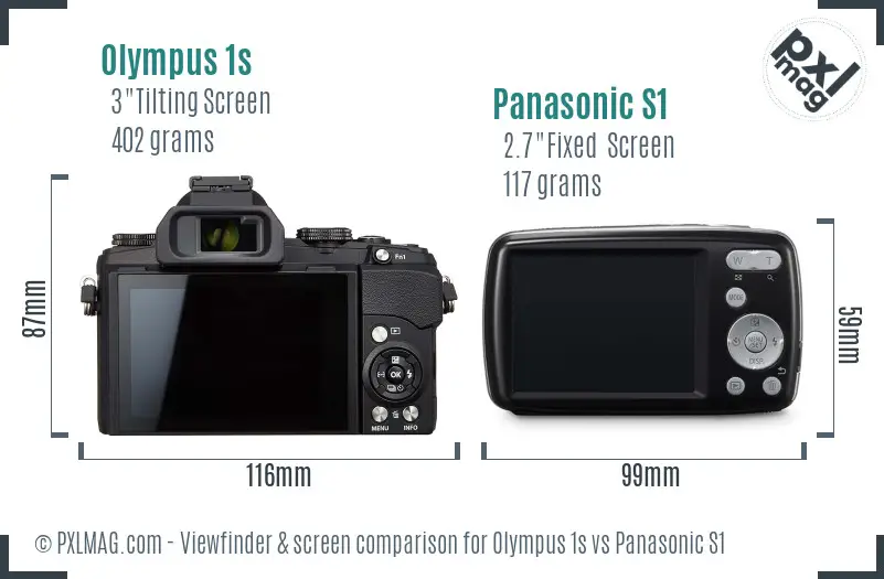 Olympus 1s vs Panasonic S1 Screen and Viewfinder comparison