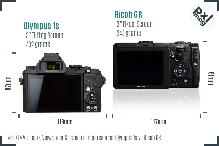Back LCD vs Ricoh GR Screen