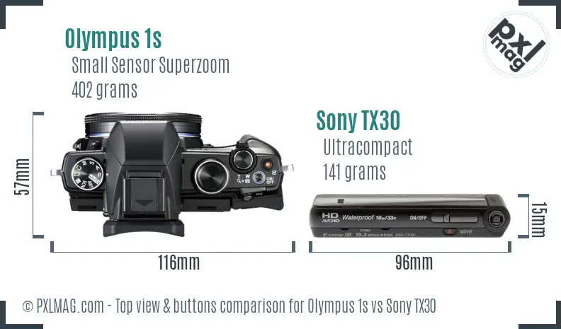 Top view design and control layout comparison