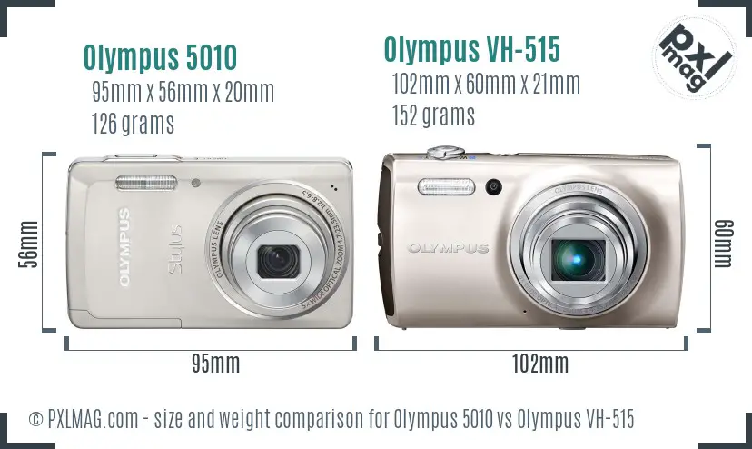 Olympus 5010 vs Olympus VH-515 size comparison