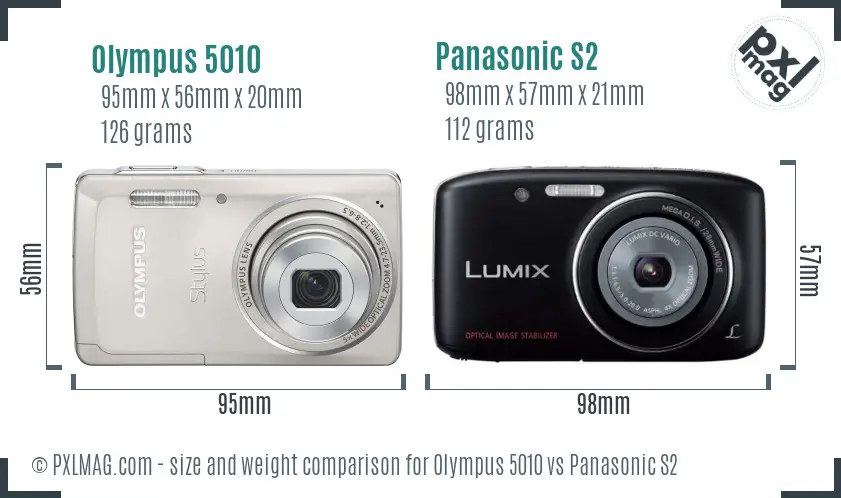 Olympus 5010 vs Panasonic S2 size comparison