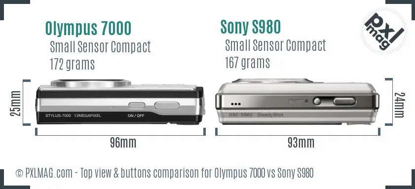 Top view design and control layout comparison