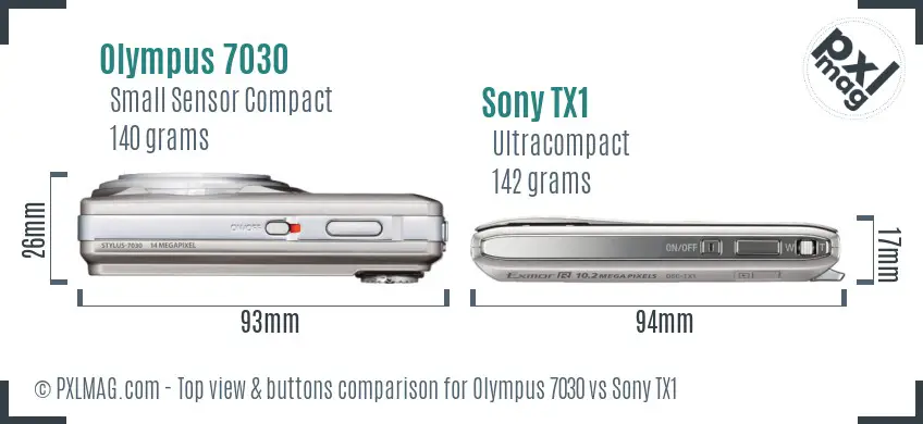 Top view design and control layout comparison