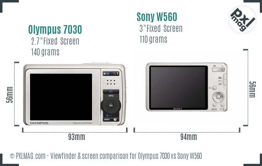 Back screen and interface comparison