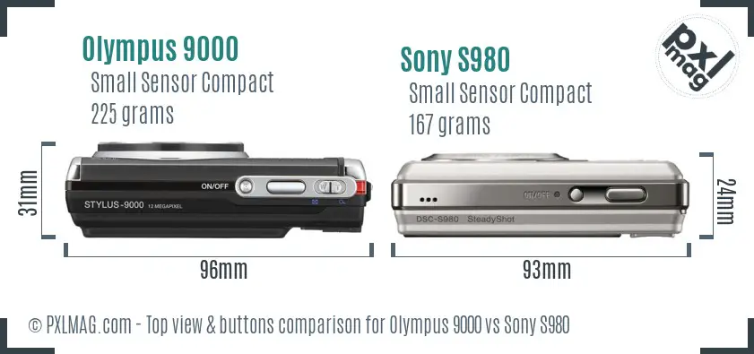 Top view design and control layout comparison