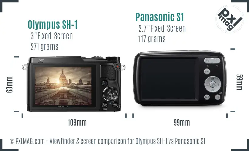 Olympus SH-1 vs Panasonic S1 Screen and Viewfinder comparison