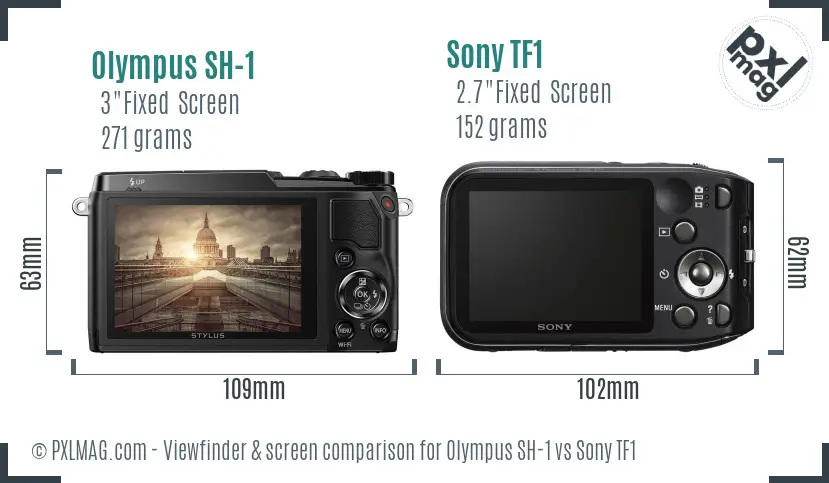 Olympus SH-1 vs Sony TF1 Screen and Viewfinder comparison Olympus SH-1 vs Sony TF1 Screen and Viewfinder comparison